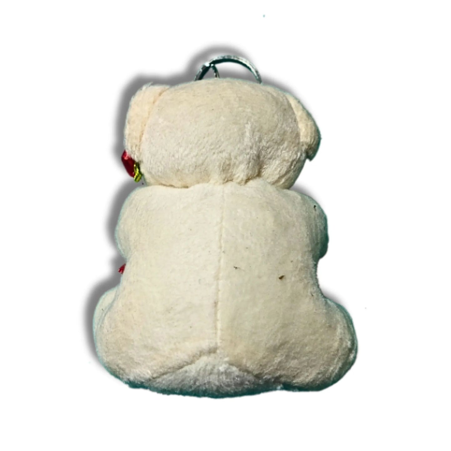 Roselle Cuddle Teddy Plush Keychain with Red Bow & Rose