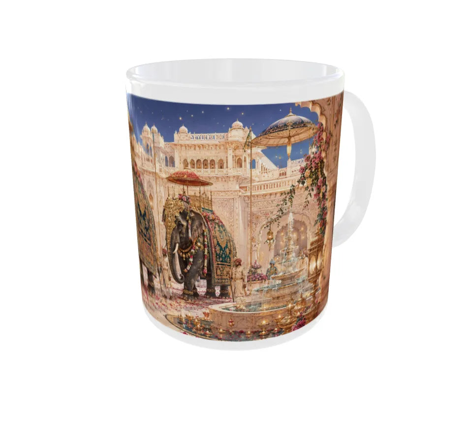 Royal Elephant Palace Procession Ceramic Mug