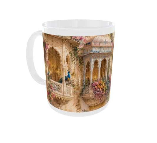 Royal Floral Jharokha Ceramic Mug