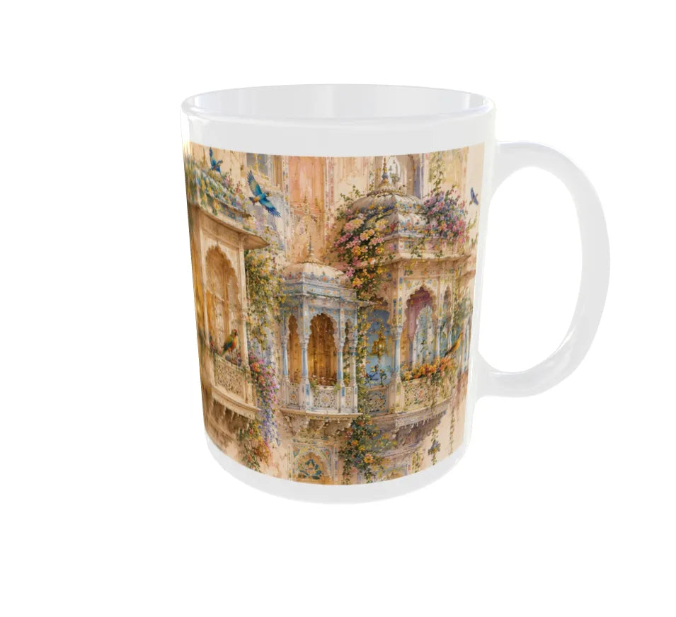 Royal Floral Jharokha Ceramic Mug