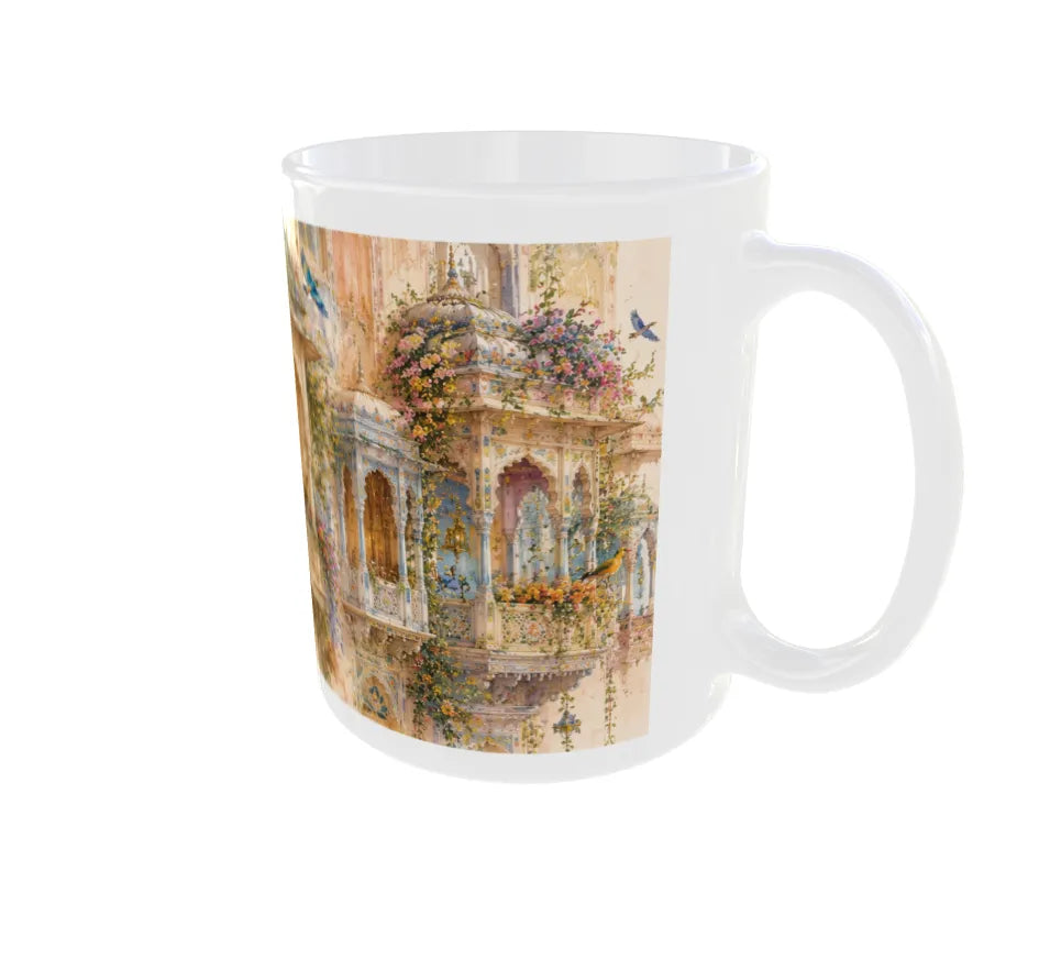 Royal Floral Jharokha Ceramic Mug