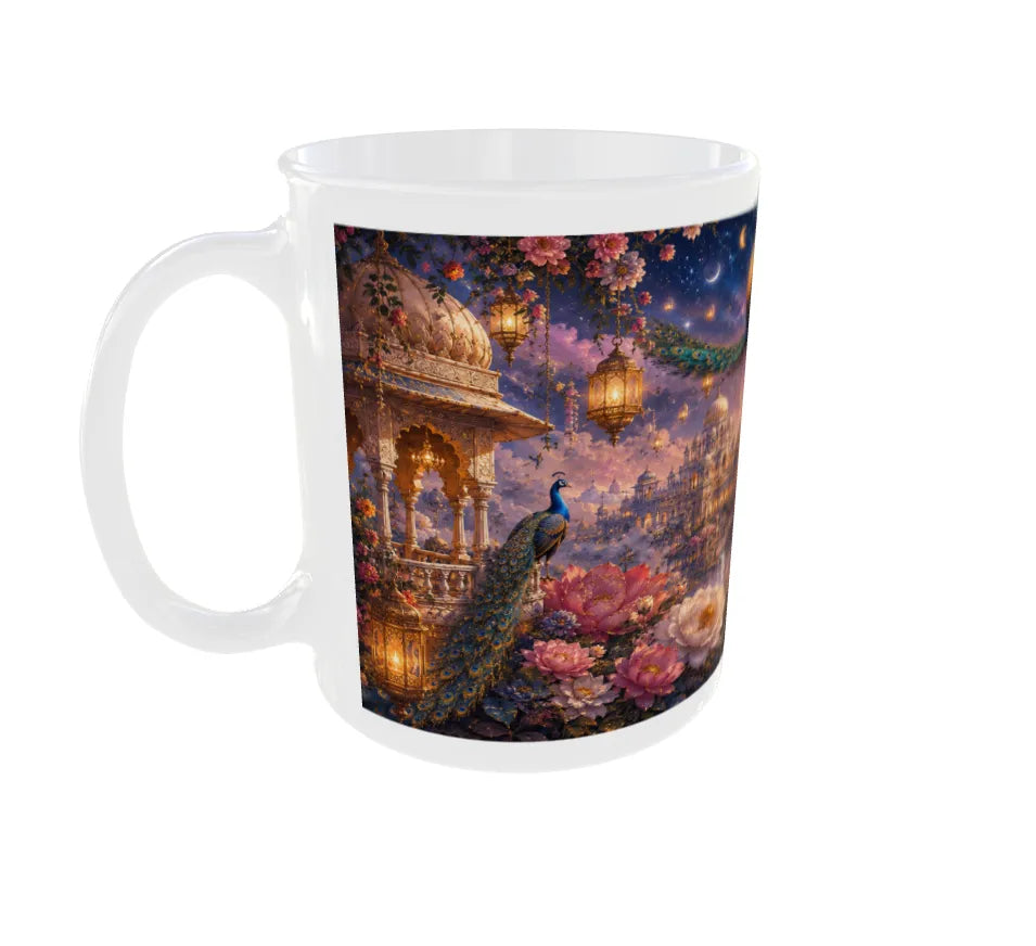 Royal Jaipur Palace & Flying Peacock Ceramic Coffee Mug