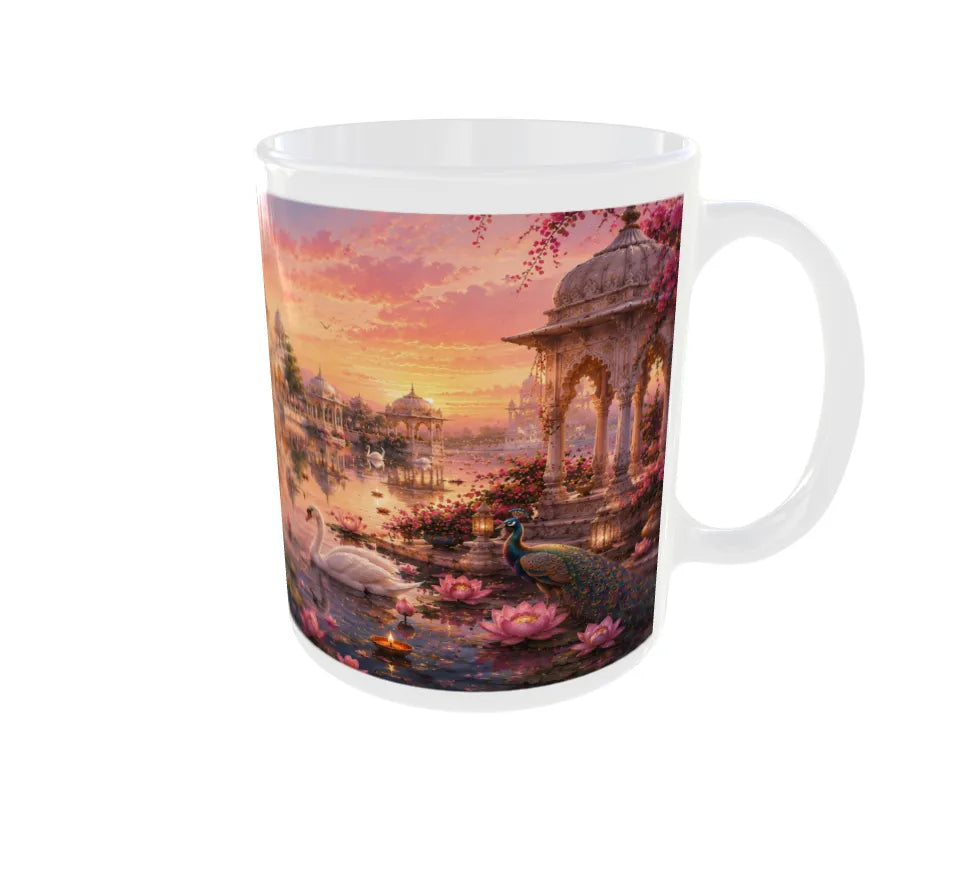 Royal Lotus Palace Ceramic Mug