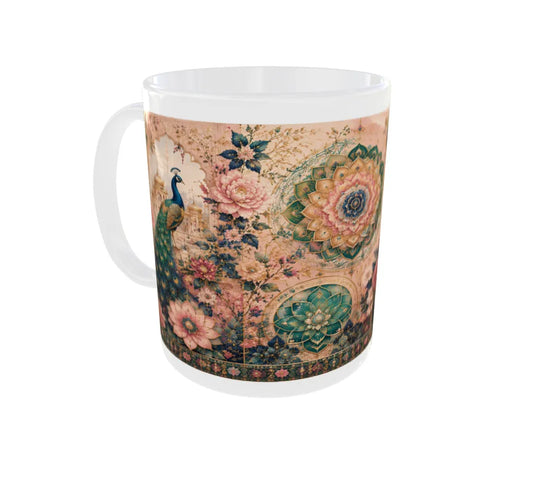 Royal Peacock Mandala Ceramic Mug