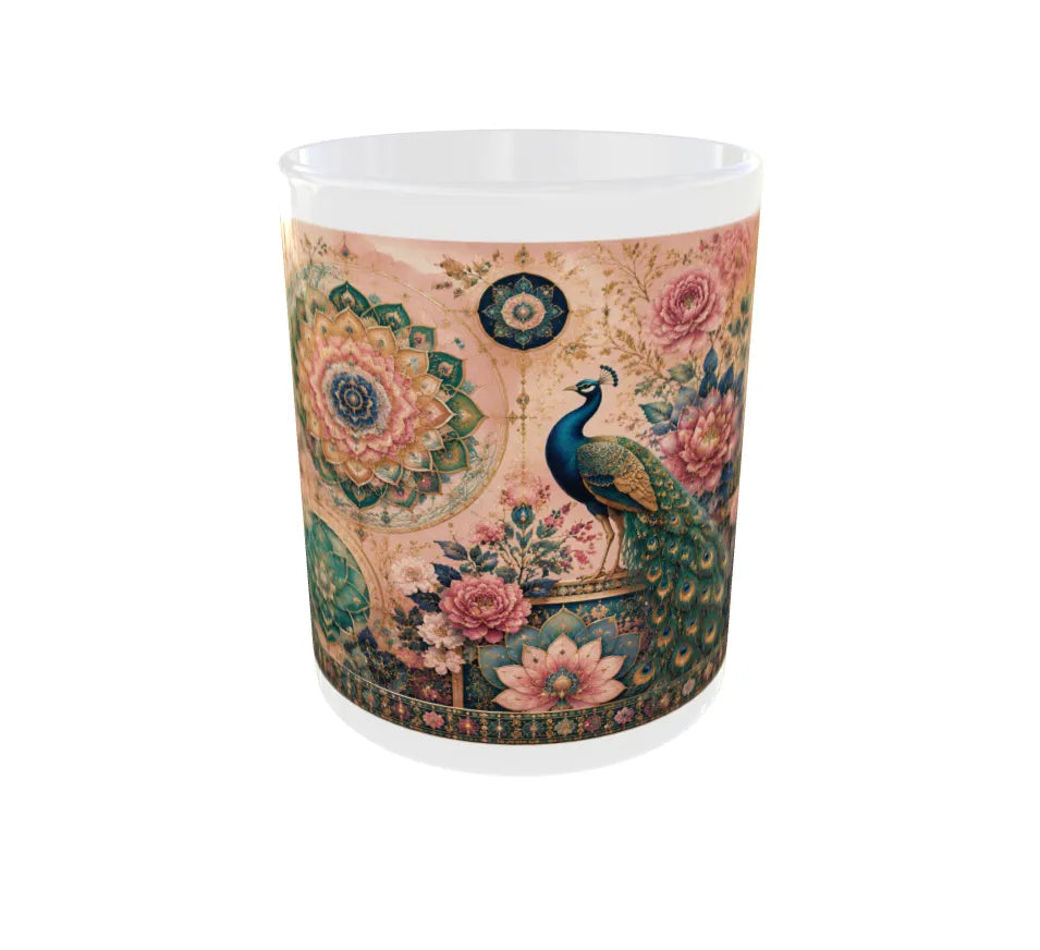 Royal Peacock Mandala Ceramic Mug