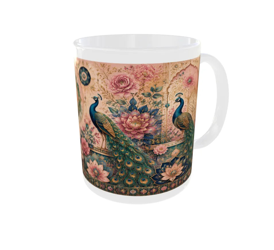 Royal Peacock Mandala Ceramic Mug