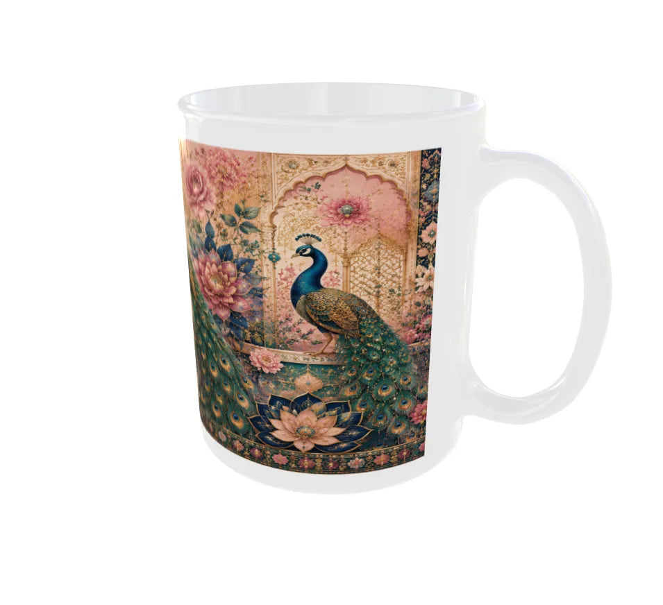 Royal Peacock Mandala Ceramic Mug