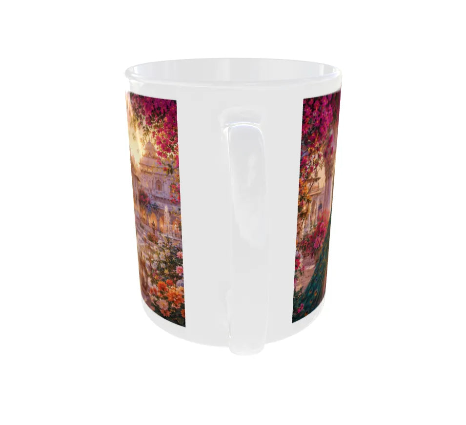 Royal Peacock Palace Garden Ceramic Mug
