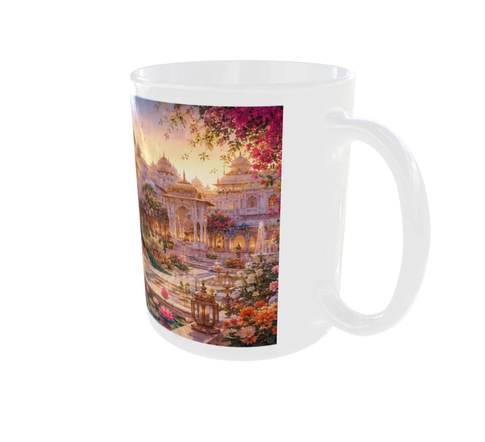 Royal Peacock Palace Garden Ceramic Mug