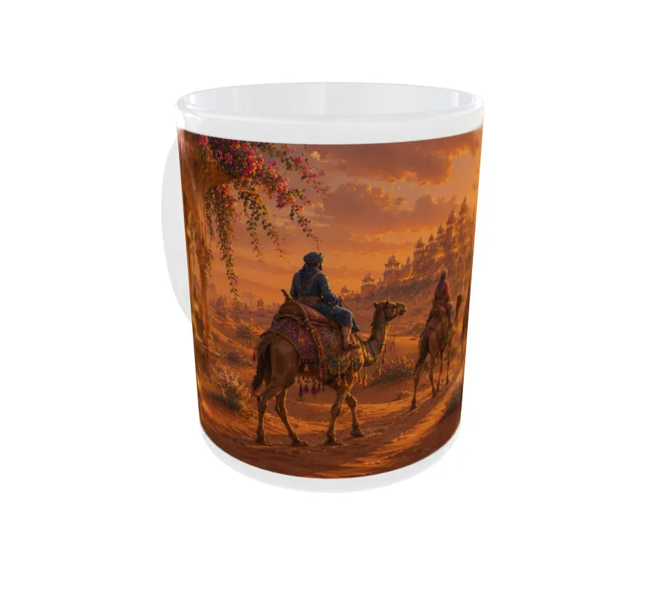 Royal Rajasthan Camel Caravan Ceramic Mug