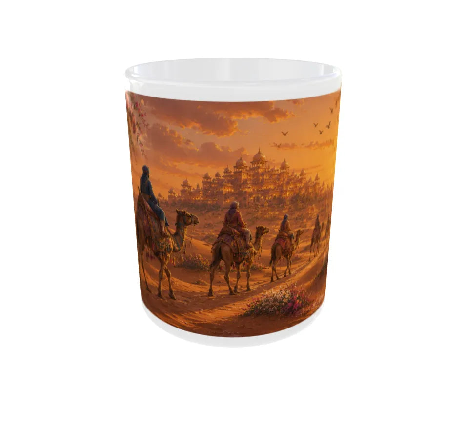 Royal Rajasthan Camel Caravan Ceramic Mug