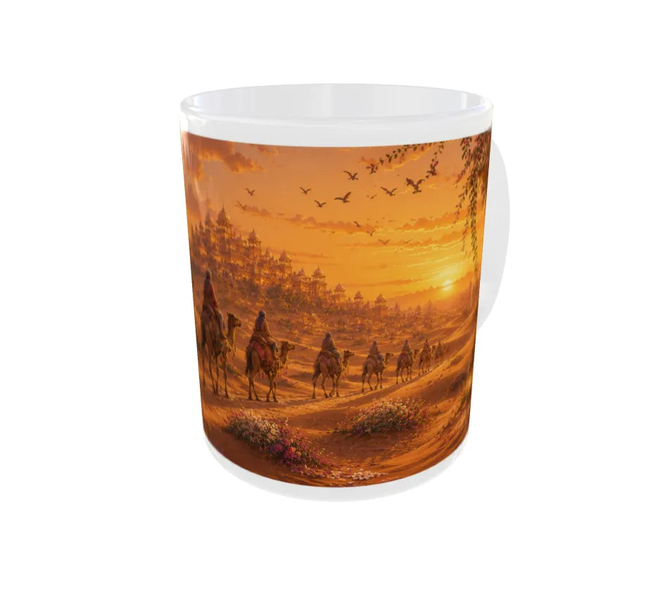 Royal Rajasthan Camel Caravan Ceramic Mug