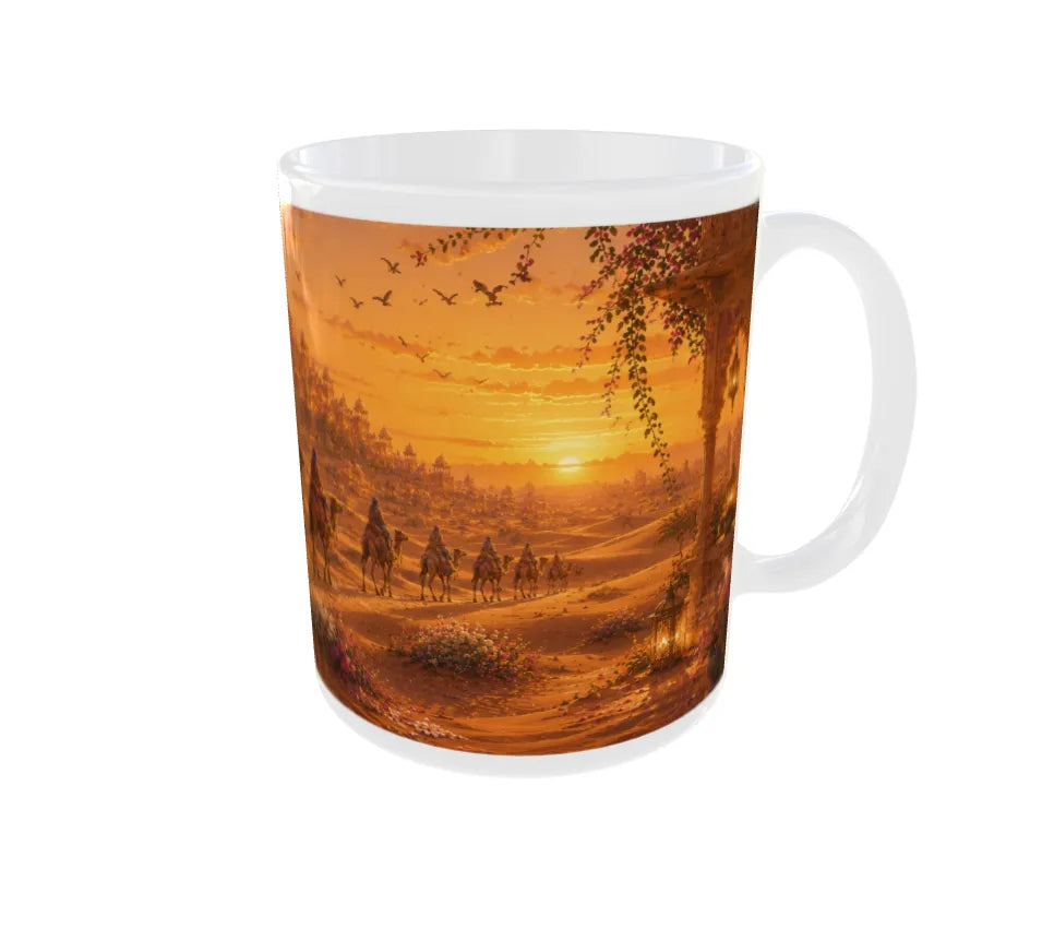 Royal Rajasthan Camel Caravan Ceramic Mug