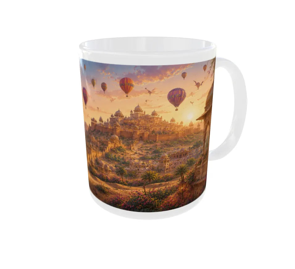 Royal Rajasthan Hot Air Balloon Ceramic Mug