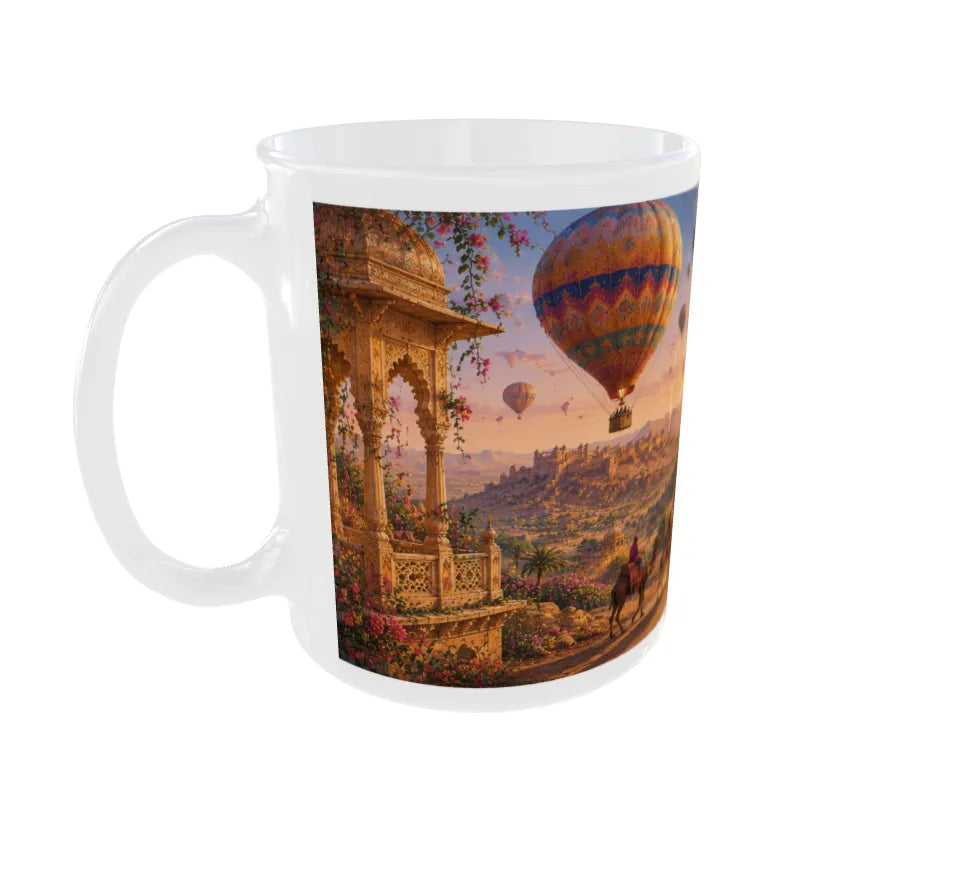 Royal Rajasthan Hot Air Balloon Ceramic Mug