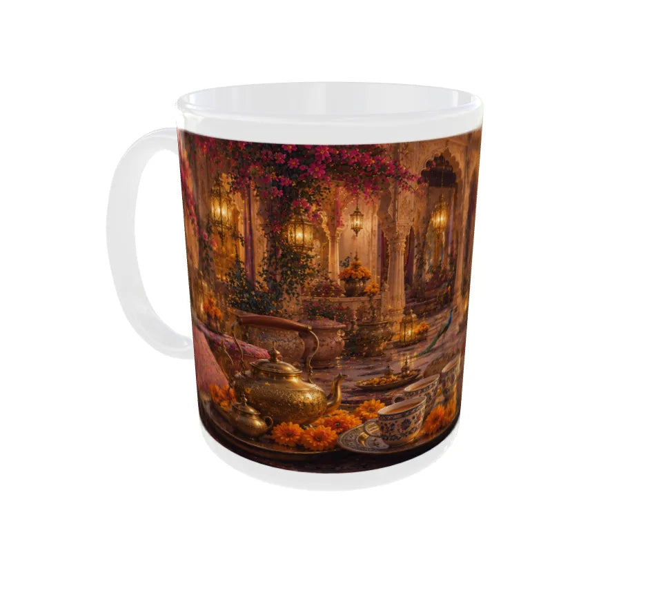 Royal Rajasthani Courtyard Tea Time Ceramic Mug