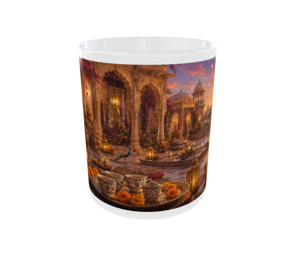 Royal Rajasthani Courtyard Tea Time Ceramic Mug