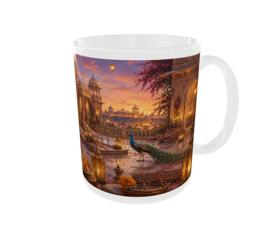 Royal Rajasthani Courtyard Tea Time Ceramic Mug