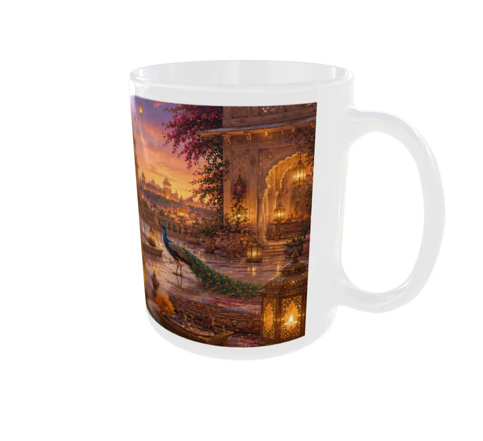 Royal Rajasthani Courtyard Tea Time Ceramic Mug