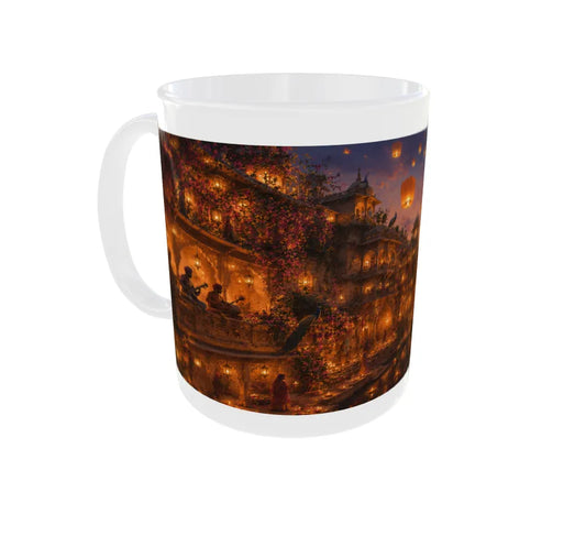 Royal Rajasthani Lantern Festival Ceramic Mug