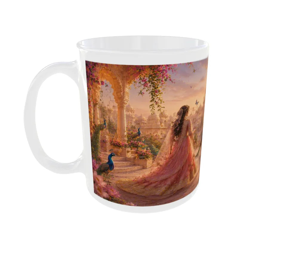 Royal Rajput Princess Garden Ceramic Coffee Mug