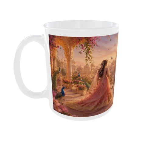 Royal Rajput Princess Garden Ceramic Coffee Mug