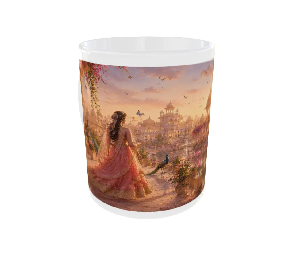 Royal Rajput Princess Garden Ceramic Coffee Mug