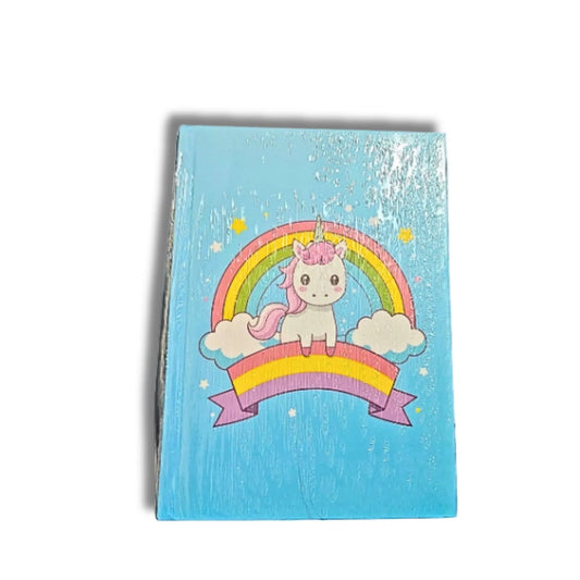 Unicorn Diary Notebook with Ruled Pages & Ribbon Bookmark 13 × 18 cm