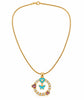 Saadhya Artis Blue Butterfly Heart Crystal Pendant Necklace