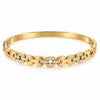 Saadhya Artis Gold-Tone Floral Crystal Bracelet for Women – Elegant Flower Link Fashion Bracelet