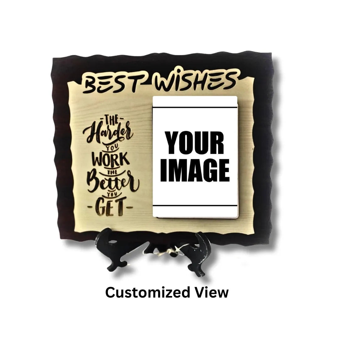 Decorative plaque with motivational quotes on a white background