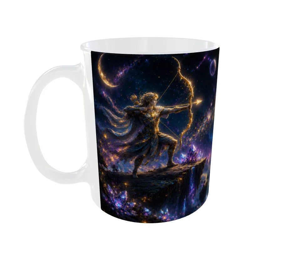 Sagittarius Zodiac Ceramic Mug – Celestial Archer | Premium Astrology Coffee Mug | 325 ml