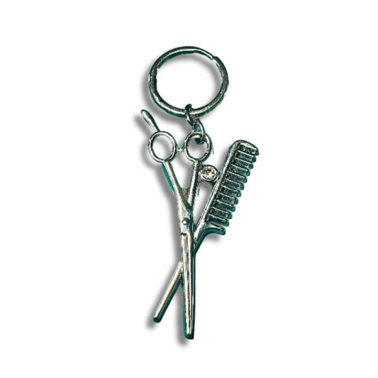 Scissors & Comb Keychain | Hair Stylist & Salon Keyring