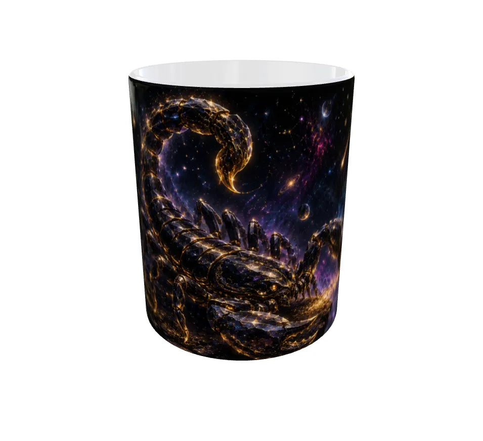 Scorpio Zodiac Ceramic Coffee Mug – Celestial Scorpion Astrology Mug | 325 ml Premium Printed Mug | Zodiac Gift for Scorpio Men & Women