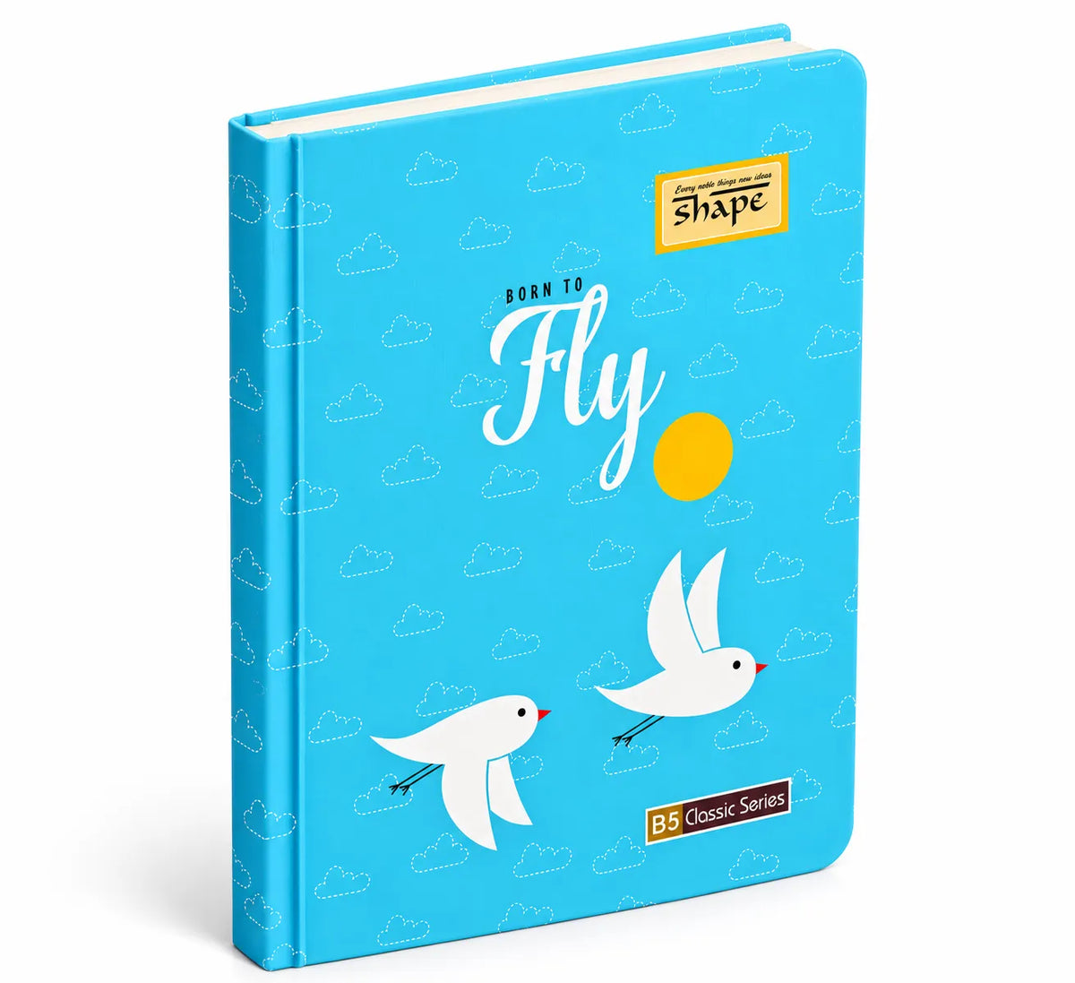 Sky Blue “Born to Fly” B5 Classic Series Soft Cover Ruled Notebook – 16 × 21 cm