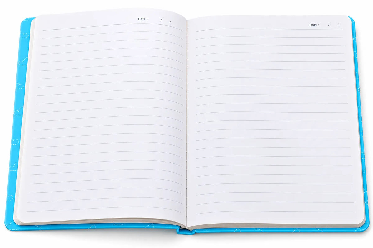 Sky Blue “Born to Fly” B5 Classic Series Soft Cover Ruled Notebook – 16 × 21 cm