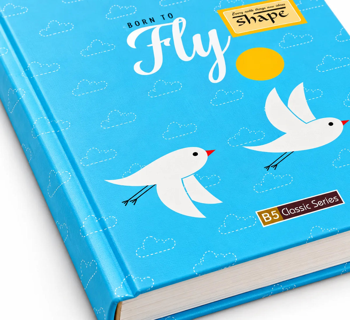 Sky Blue “Born to Fly” B5 Classic Series Soft Cover Ruled Notebook – 16 × 21 cm