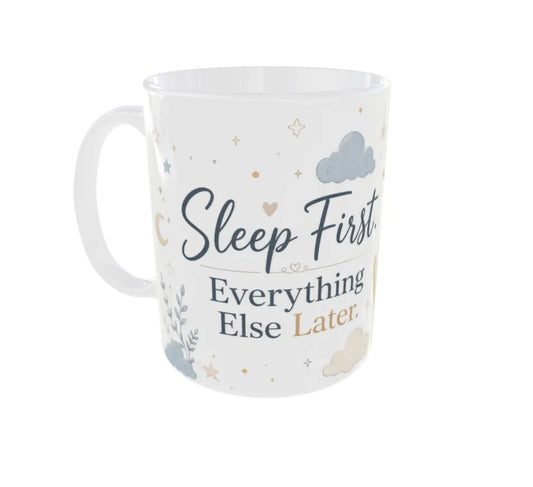 Sleep First Panda Ceramic Coffee Mug