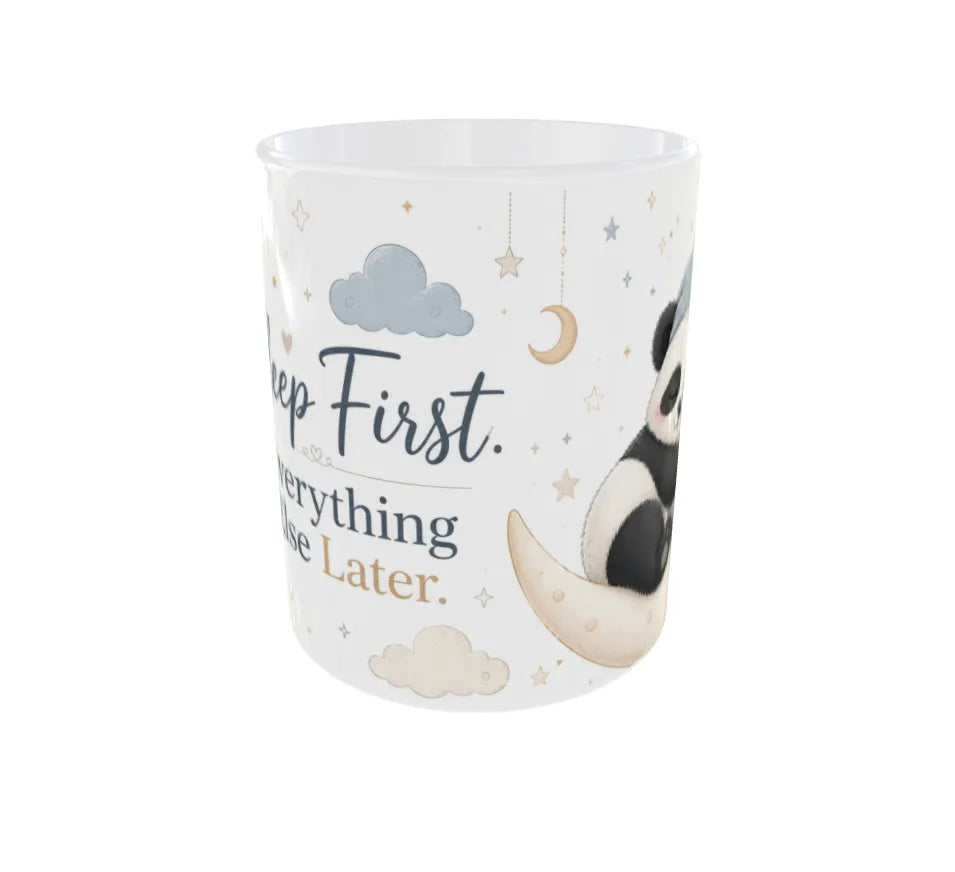 Sleep First Panda Ceramic Coffee Mug