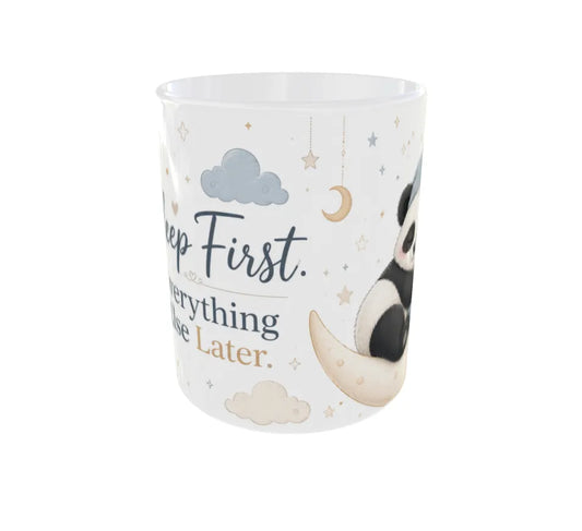 Sleep First Panda Ceramic Coffee Mug