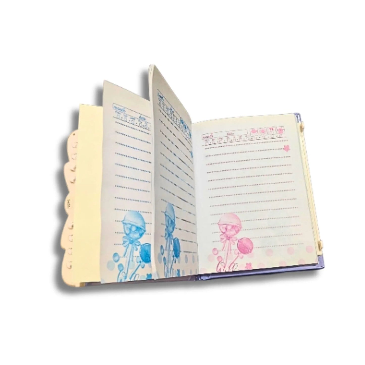 Space Astronaut Lock Diary 12 × 15 cm with Key