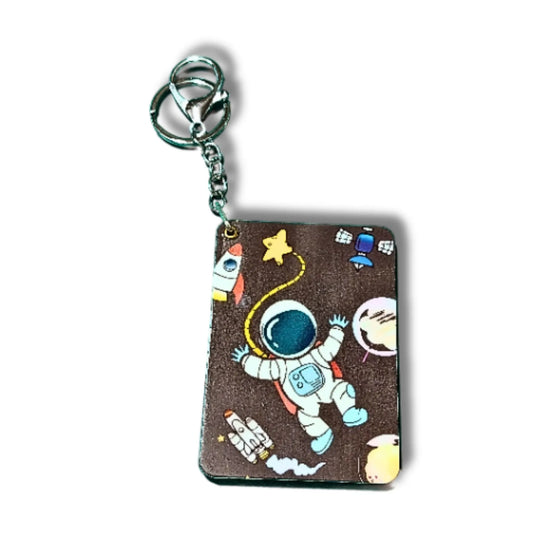 Space Explorer Pocket Mirror Keychain