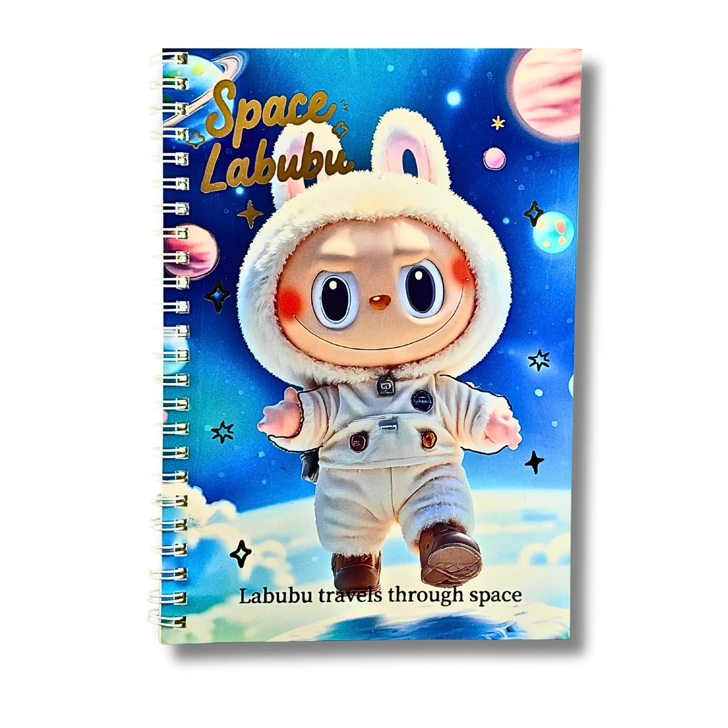 Space Labubu A5 Spiral Diary with Ruled Pages