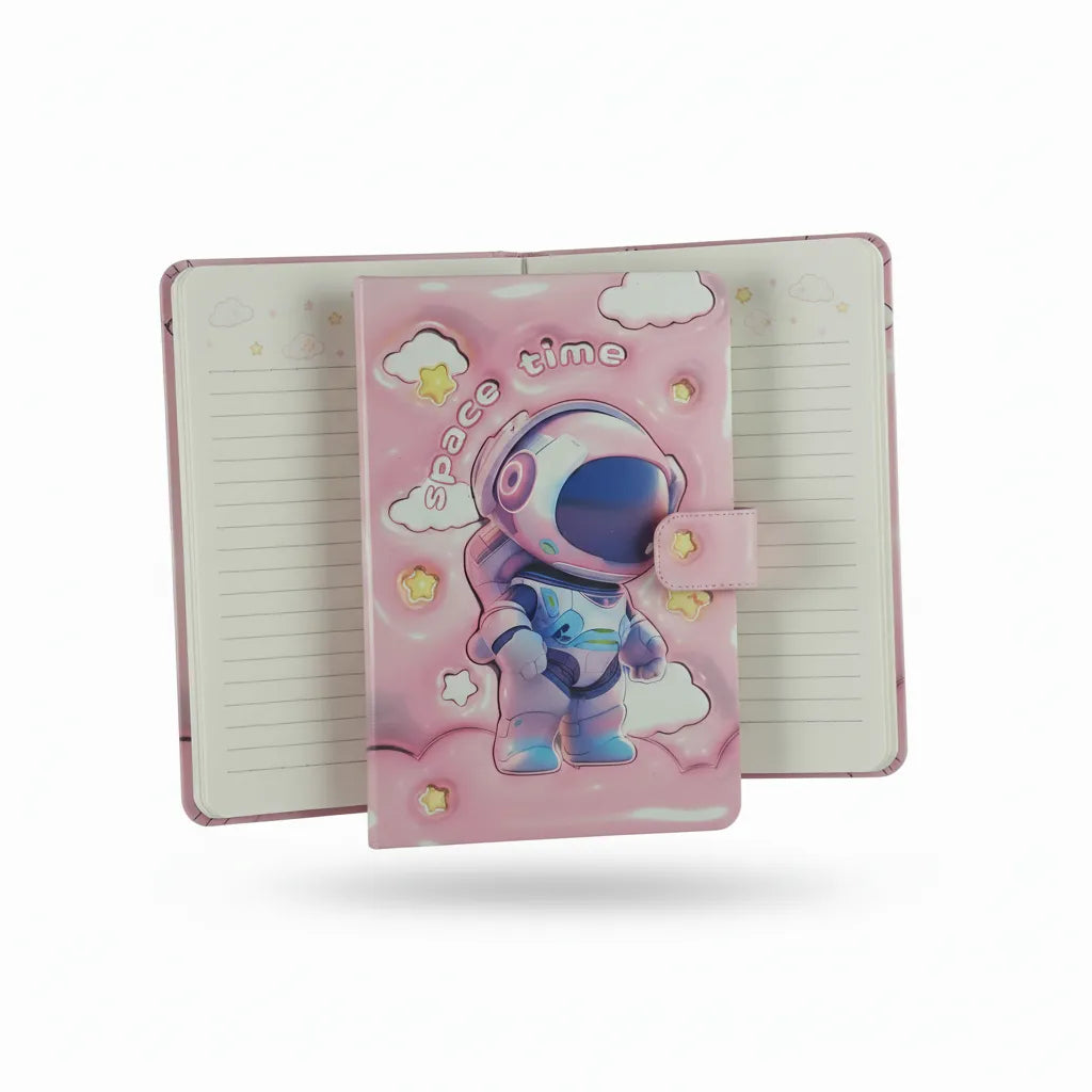 Cute Astronaut Ruled Diary
