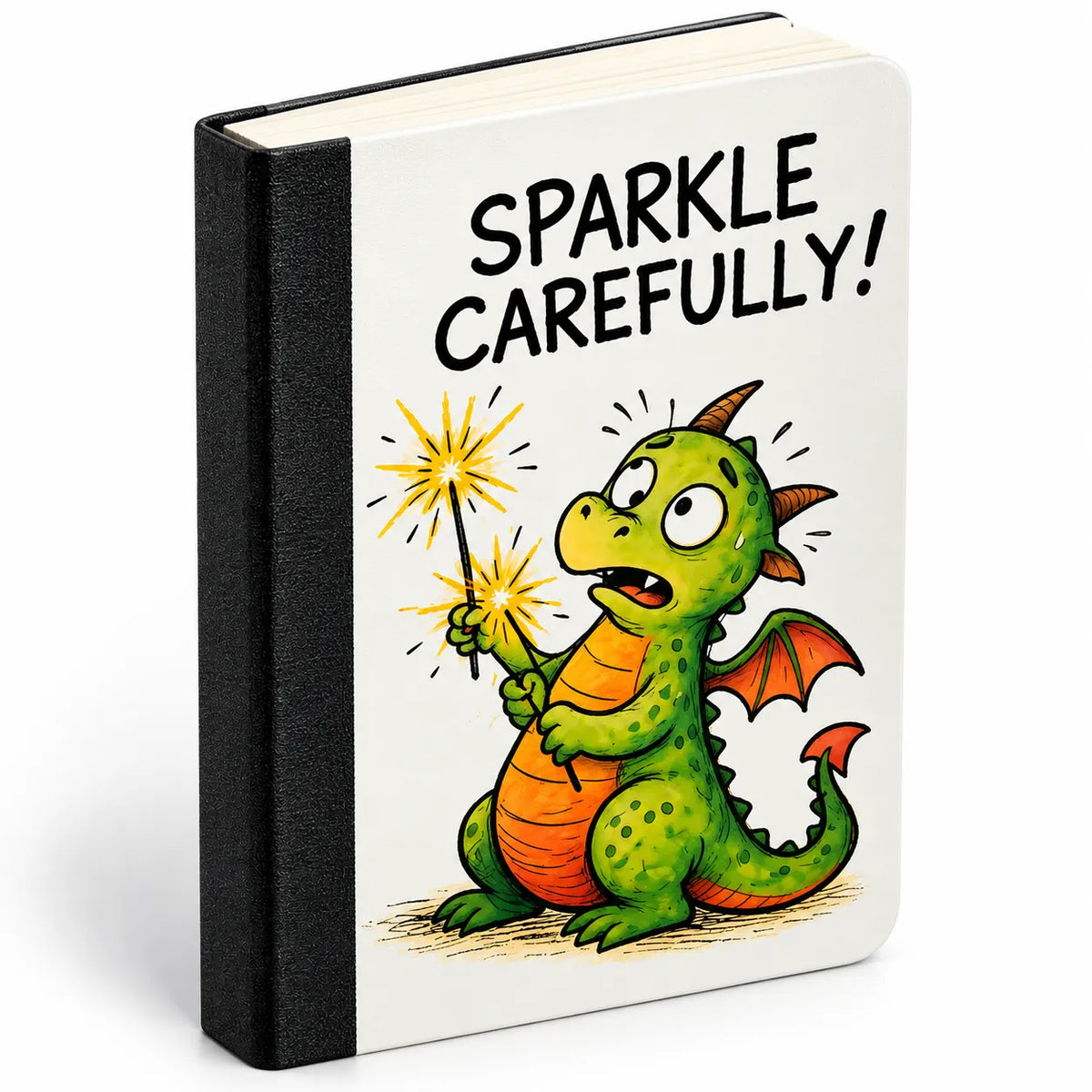Sparkle Carefully! Dragon Notebook – B6 Soft Cover Ruled Notebook, 192 Pages