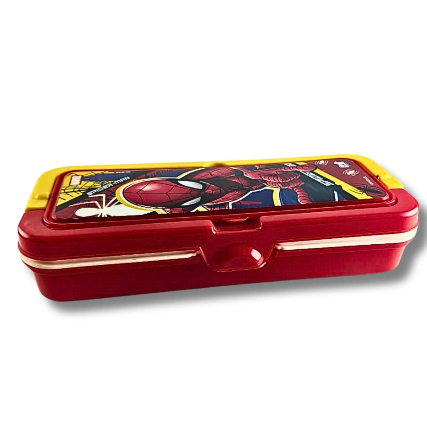 Spider-Man Pencil Box with Whiteboard & Organizer Tray | Marvel Superhero School Pencil Case for Kids | Multi-Compartment Stationery Storage Box