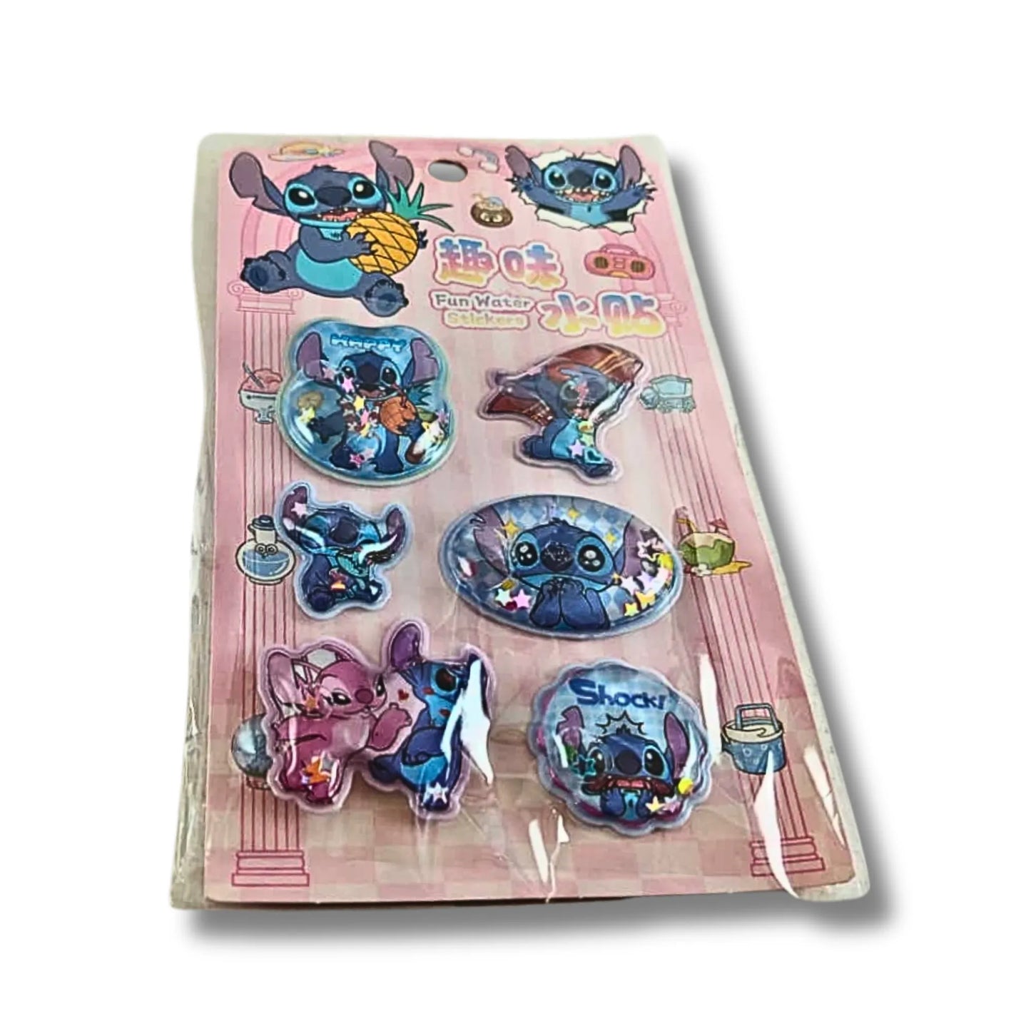 Stitch Puffy Water Stickers Set for Kids | 3D Cartoon Bubble Stickers with Coloring Doodle Kit | Cute DIY Decorative Stickers for Girls & Boys | Assorted Stitch Theme Pack