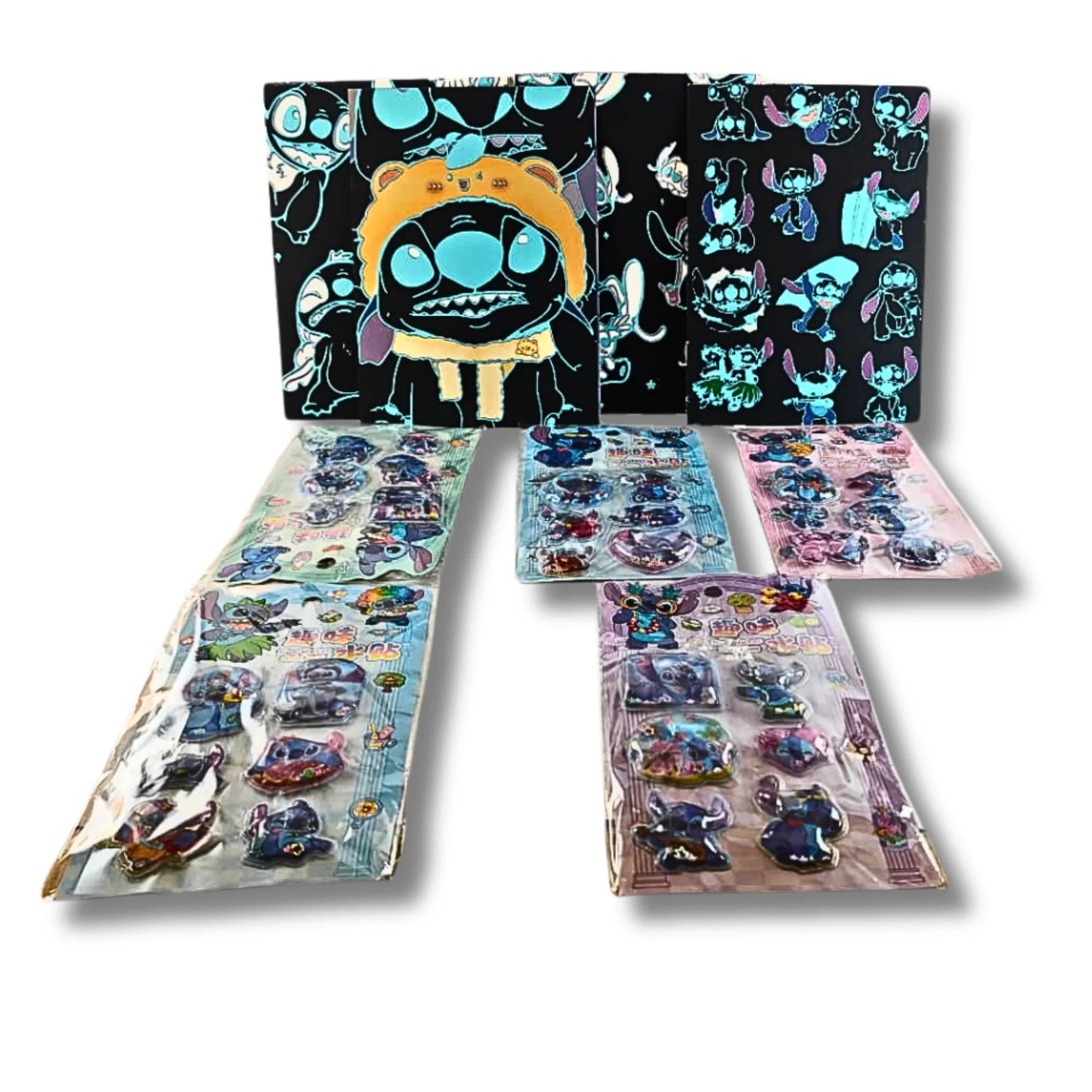 Stitch Puffy Water Stickers Set for Kids | 3D Cartoon Bubble Stickers with Coloring Doodle Kit | Cute DIY Decorative Stickers for Girls & Boys | Assorted Stitch Theme Pack