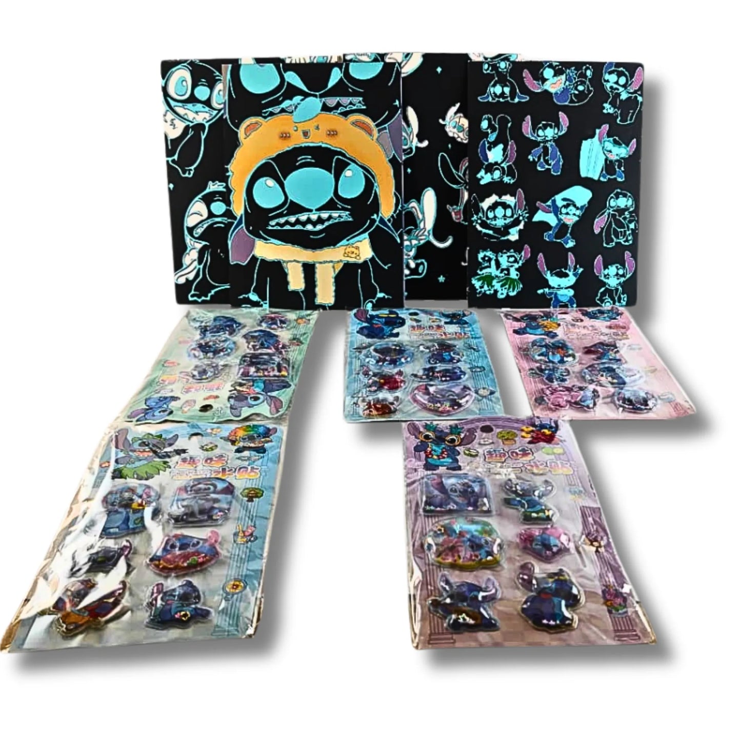 Stitch Puffy Water Stickers Set for Kids | 3D Cartoon Bubble Stickers with Coloring Doodle Kit | Cute DIY Decorative Stickers for Girls & Boys | Assorted Stitch Theme Pack