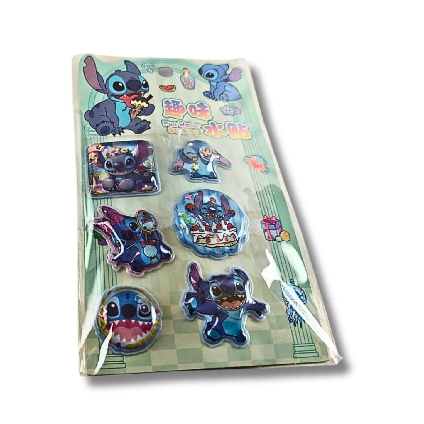 Stitch Puffy Water Stickers Set for Kids | 3D Cartoon Bubble Stickers with Coloring Doodle Kit | Cute DIY Decorative Stickers for Girls & Boys | Assorted Stitch Theme Pack